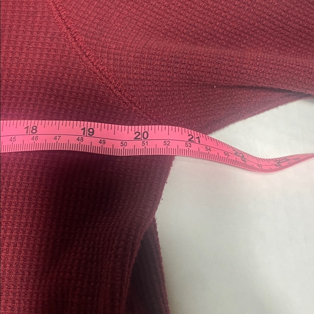 Banana Republic Burgundy Waffle Knit Long Sleeve Thermal Shirt XL - Picture 6 of 10